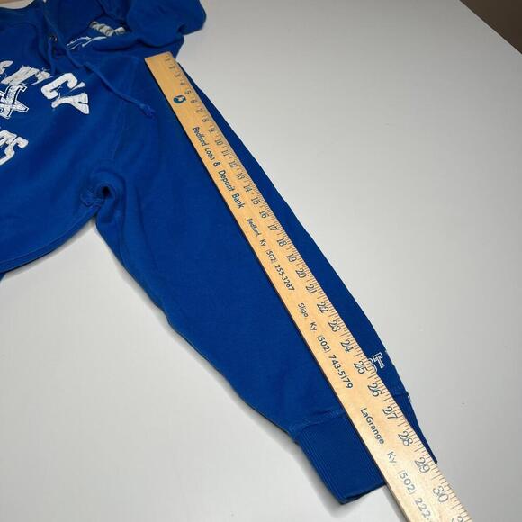 J America Kentucky Wildcats Hoodie XL Blue Pullover Vintage Distressed Logo - Picture 2 of 7